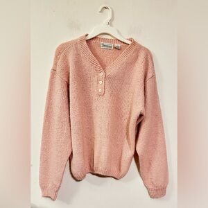 Vtg Vintage Shenanigans Women's Medium LightPink Knit Sweater